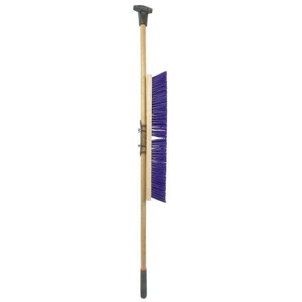 Weiler 24" Pro-Flex Stiff Blue Polypropylene Sweep with 60" Hardwood Handle 44606 - main